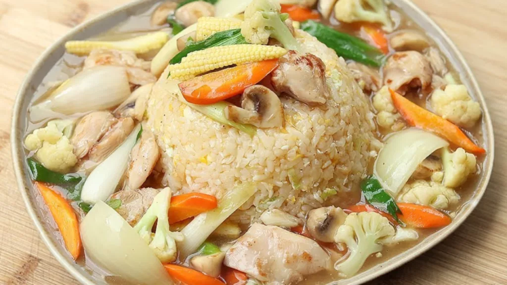 Resep Nasi Siram Ayam Jamur, Praktis untuk Sahur